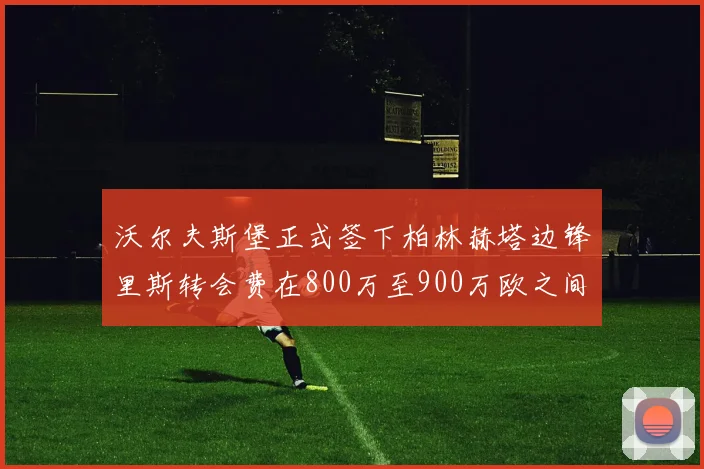 沃尔夫斯堡正式签下柏林赫塔边锋里斯转会费在800万至900万欧之间